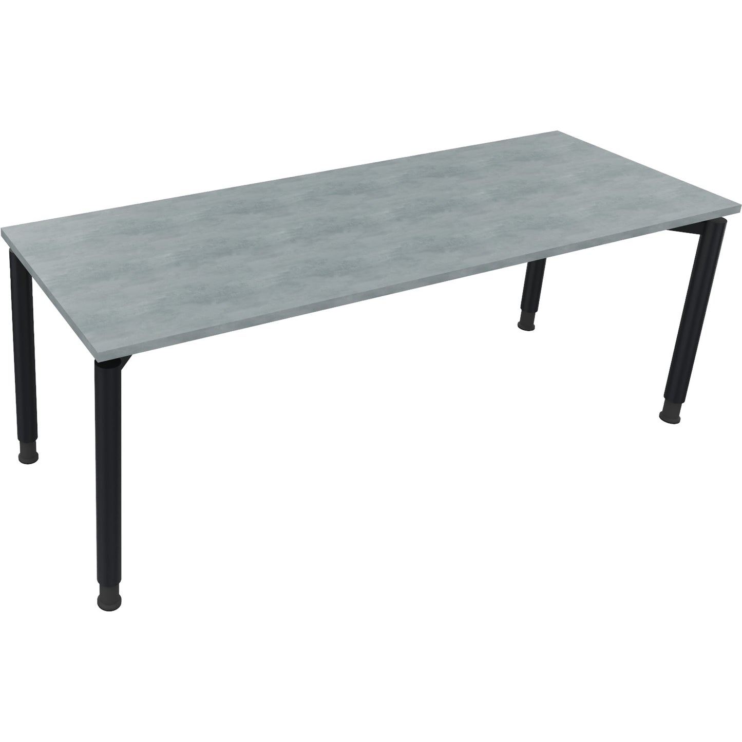 Schreibtisch all in one Maße: 2.000 x 680-820 x 700 mm (B x H x T) Holz beton hell