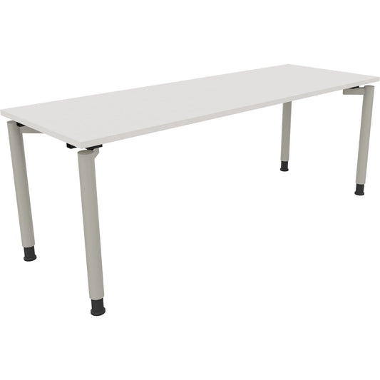 Schreibtisch all in one Maße: 2.000 x 680-820 x 700 mm (B x H x T) Holz diamant weiß