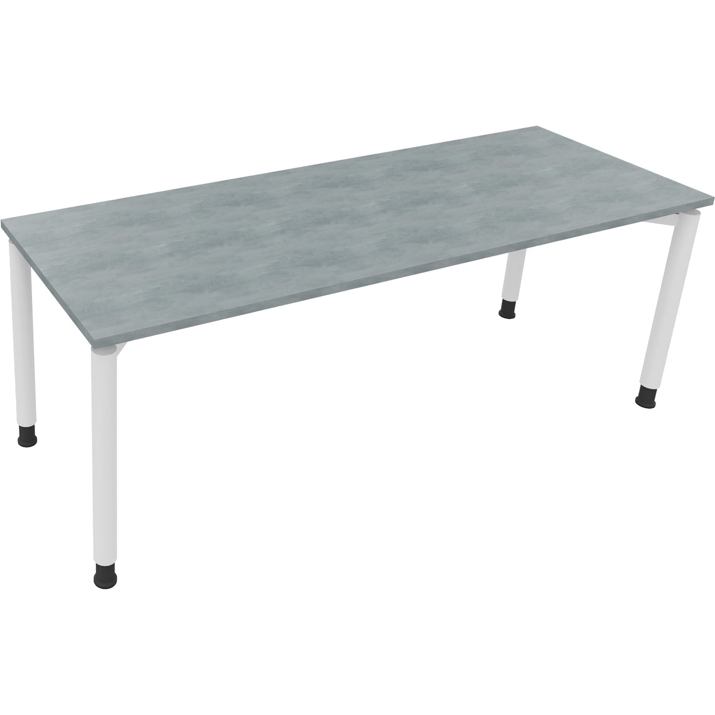 Schreibtisch all in one Maße: 2.000 x 680-820 x 700 mm (B x H x T) Holz beton hell