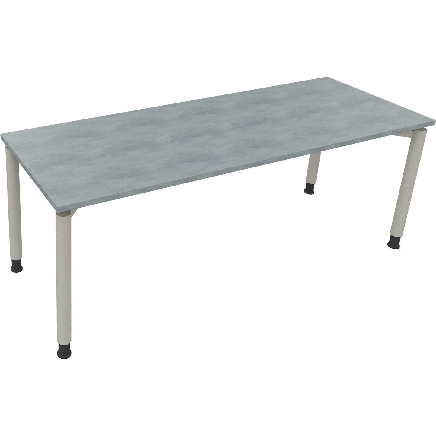 Schreibtisch all in one Maße: 2.000 x 680-820 x 700 mm (B x H x T) Holz beton hell