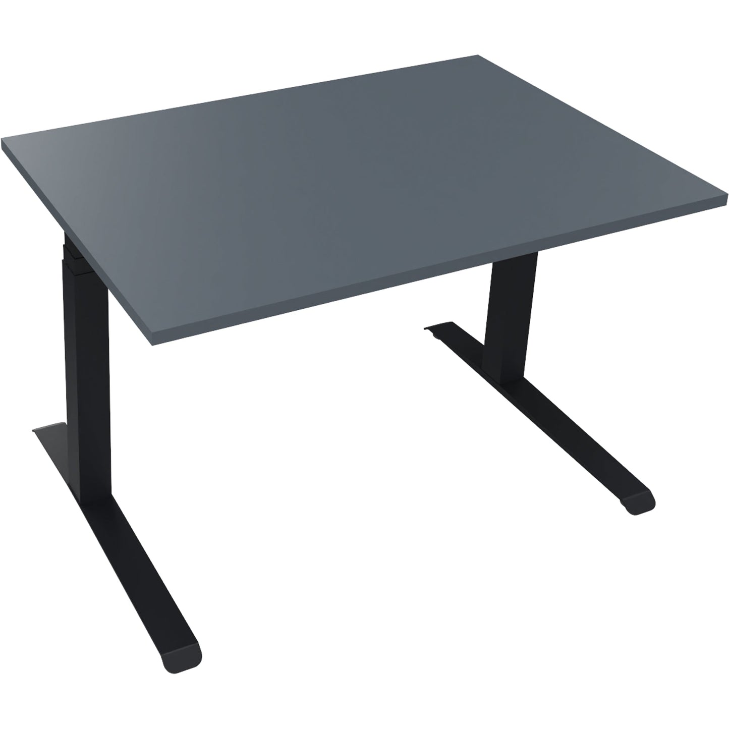 Schreibtisch all in one Maße: 1.200 x 645-1.275 x 800 mm (B x H x T) Holz lavagrau