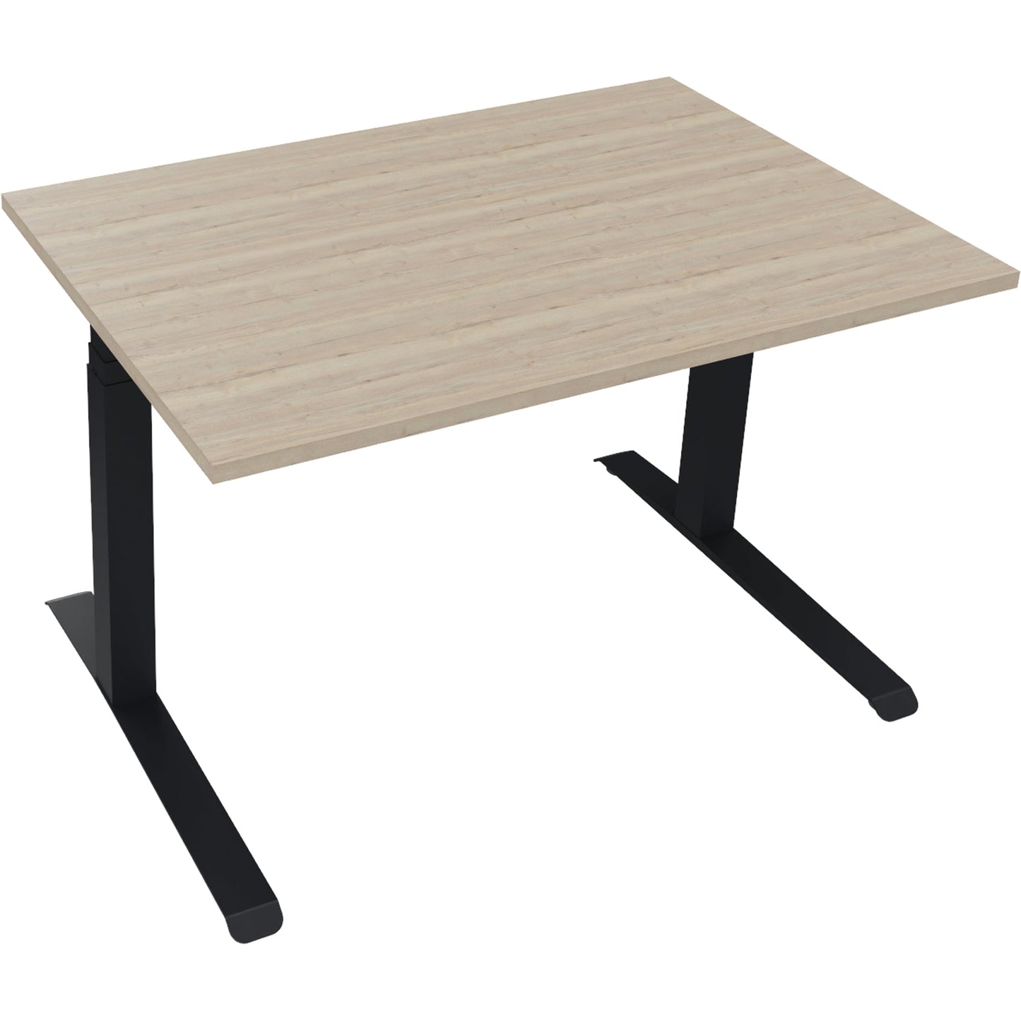 Schreibtisch all in one Maße: 1.200 x 645-1.275 x 800 mm (B x H x T) Holz eiche natur