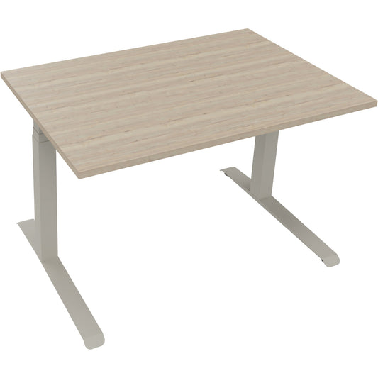 Schreibtisch all in one Maße: 1.200 x 645-1.275 x 800 mm (B x H x T) Holz eiche natur