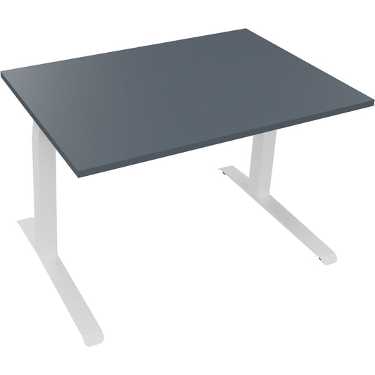 Schreibtisch all in one Maße: 1.200 x 645-1.275 x 800 mm (B x H x T) Holz lavagrau