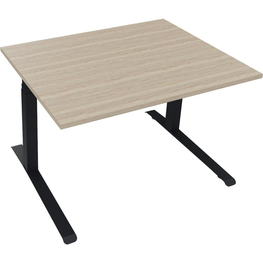 Schreibtisch all in one Maße: 1.200 x 645-1.275 x 900 mm (B x H x T) Holz eiche natur