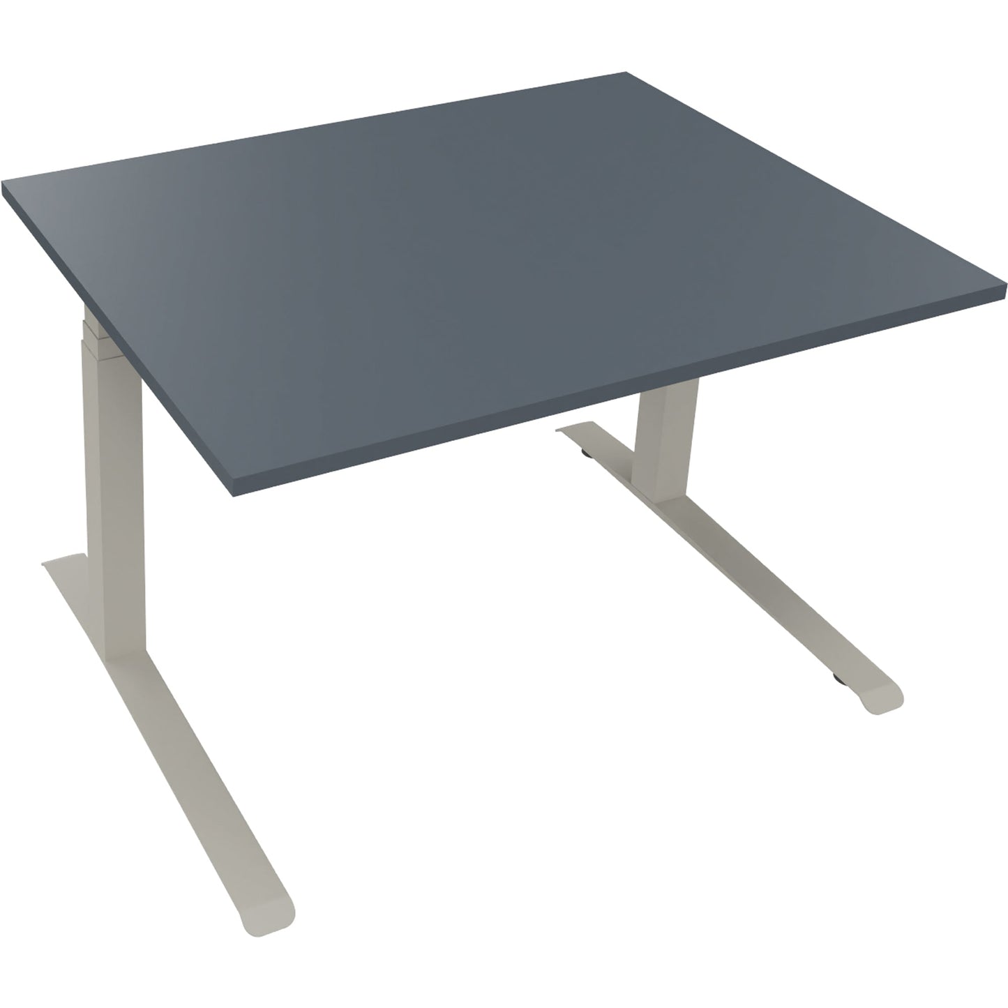 Schreibtisch all in one Maße: 1.200 x 645-1.275 x 900 mm (B x H x T) Holz lavagrau