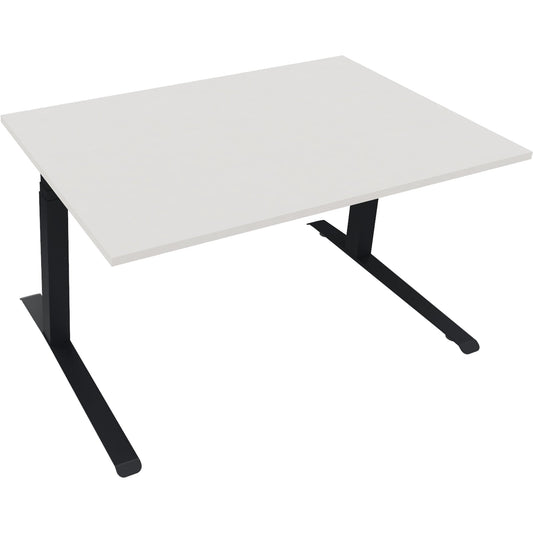 Schreibtisch all in one Maße: 1.400 x 645-1.275 x 900 mm (B x H x T) Holz diamant weiß
