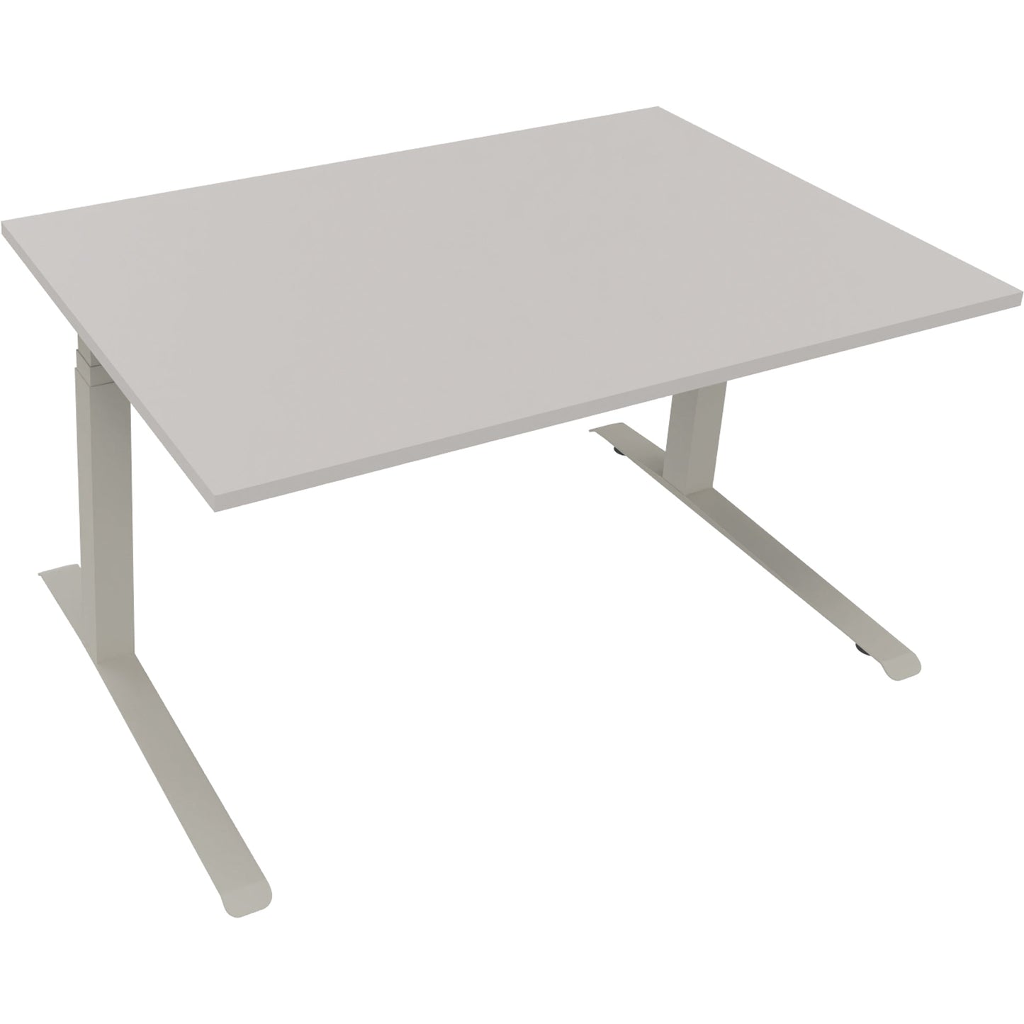 Schreibtisch all in one Maße: 1.400 x 645-1.275 x 900 mm (B x H x T) Holz lichtgrau
