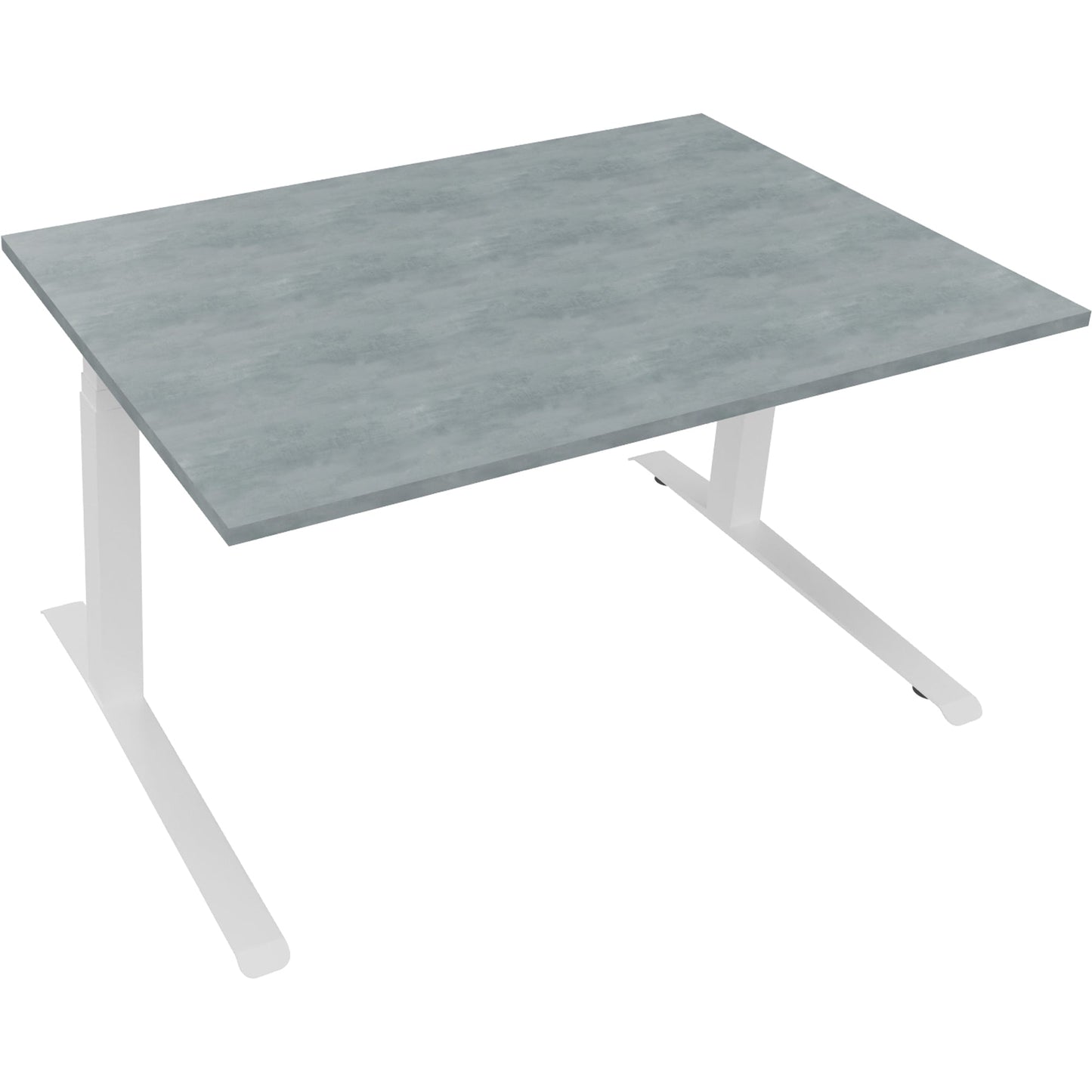 Schreibtisch all in one Maße: 1.400 x 645-1.275 x 900 mm (B x H x T) Holz beton hell