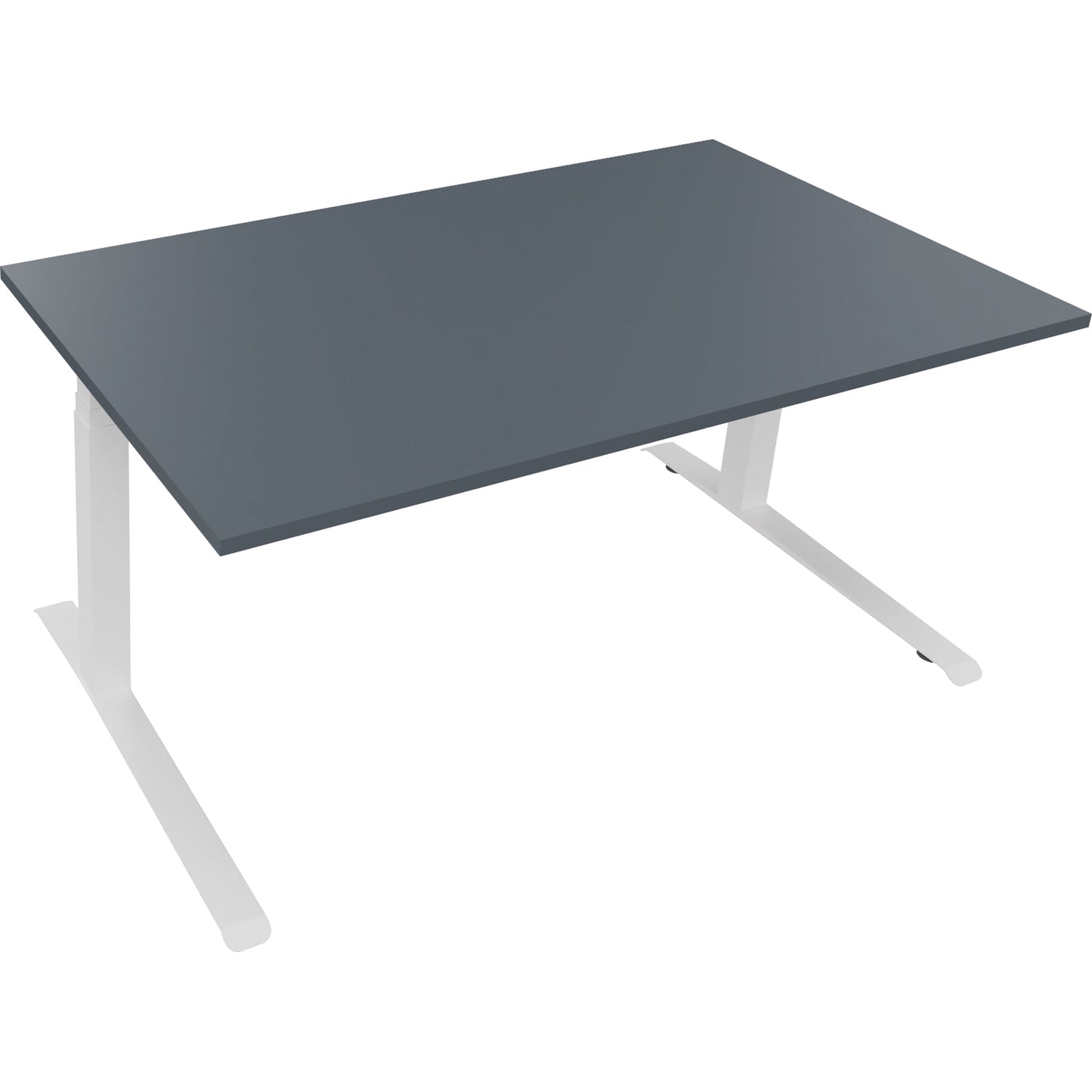 Schreibtisch all in one Maße: 1.600 x 645-1.275 x 900 mm (B x H x T) Holz lavagrau