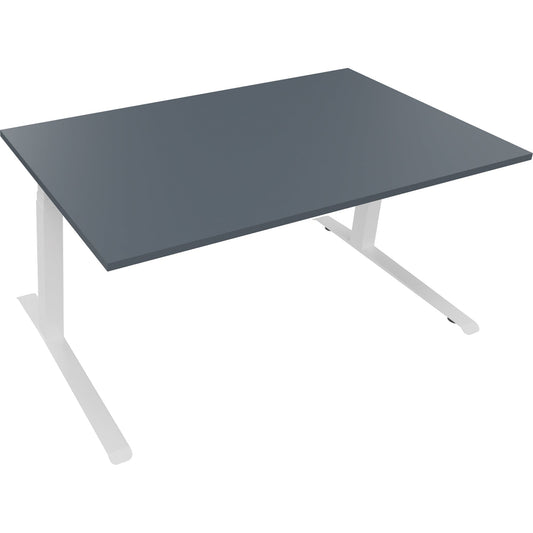 Schreibtisch all in one Maße: 1.600 x 645-1.275 x 900 mm (B x H x T) Holz lavagrau