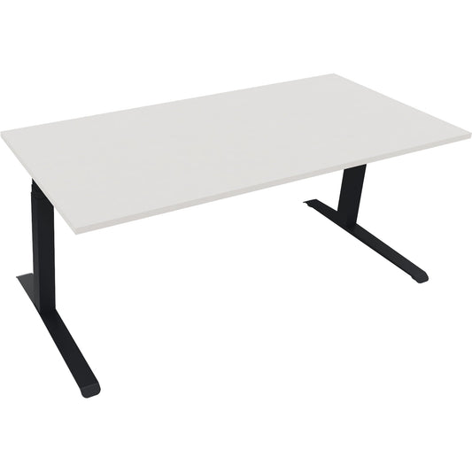 Schreibtisch all in one Maße: 1.800 x 645-1.275 x 800 mm (B x H x T) Holz diamant weiß