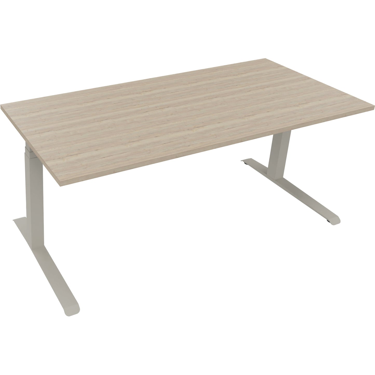 Schreibtisch all in one Maße: 1.800 x 645-1.275 x 800 mm (B x H x T) Holz eiche natur