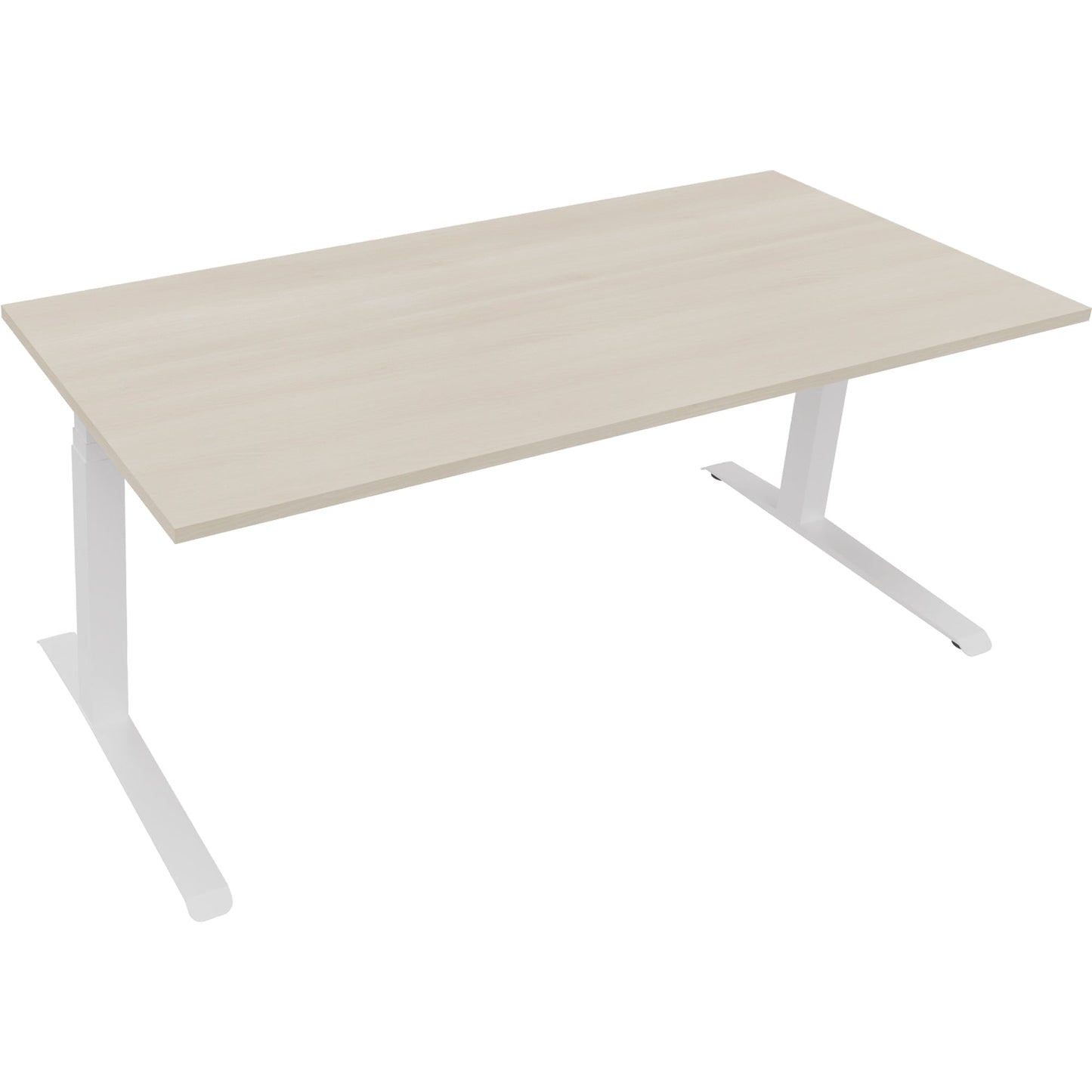 Schreibtisch all in one Maße: 1.800 x 645-1.275 x 800 mm (B x H x T) Holz akazie hell