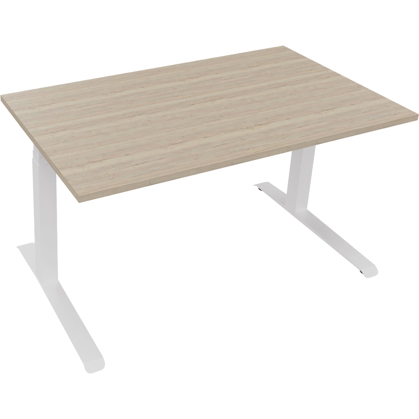 Schreibtisch all in one Maße: 1.400 x 645-1.275 x 800 mm (B x H x T) Holz eiche natur