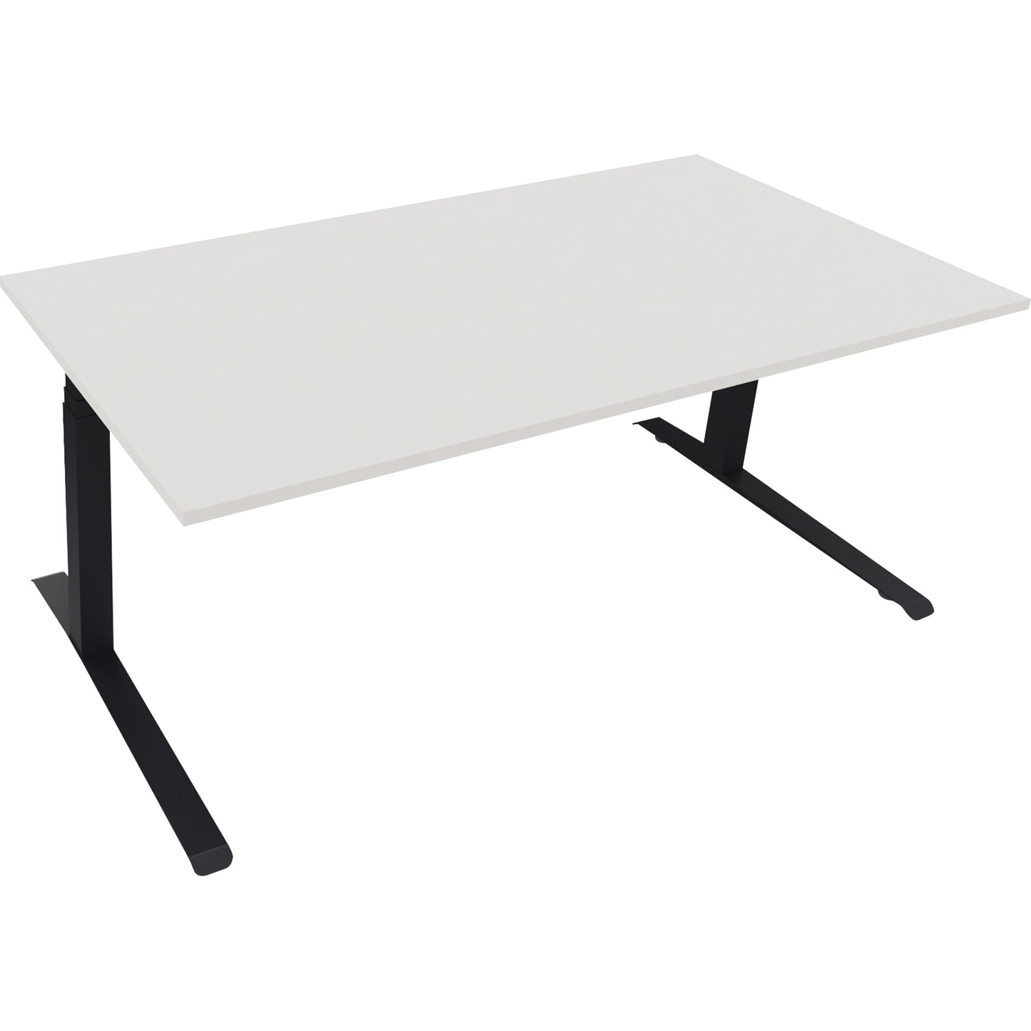 Schreibtisch all in one Maße: 1.800 x 645-1.275 x 900 mm (B x H x T) Holz diamant weiß