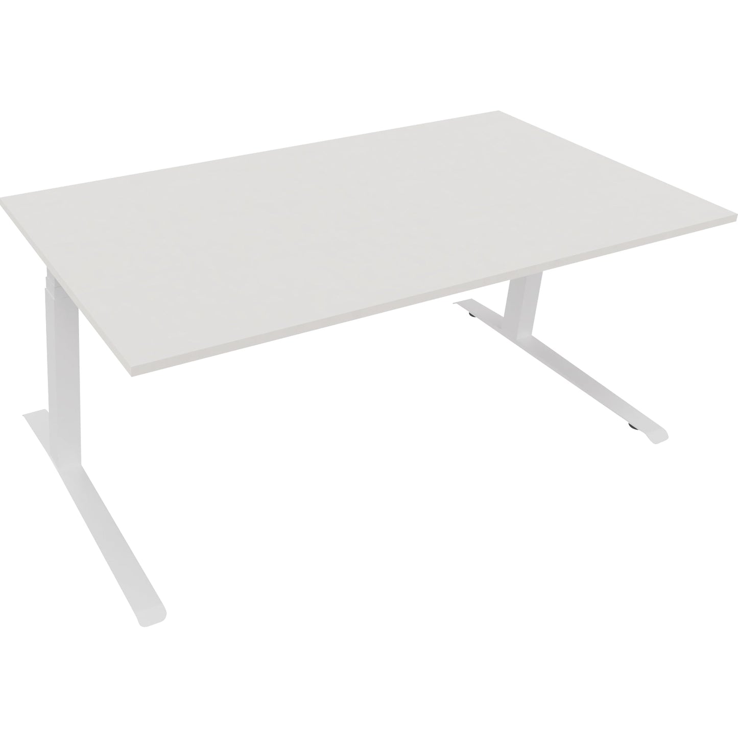 Schreibtisch all in one Maße: 1.800 x 645-1.275 x 900 mm (B x H x T) Holz diamant weiß