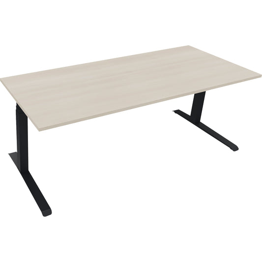 Schreibtisch all in one Maße: 2.000 x 645-1.275 x 800 mm (B x H x T) Holz akazie hell
