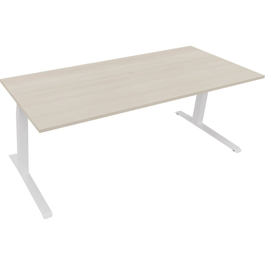 Schreibtisch all in one Maße: 2.000 x 645-1.275 x 800 mm (B x H x T) Holz akazie hell