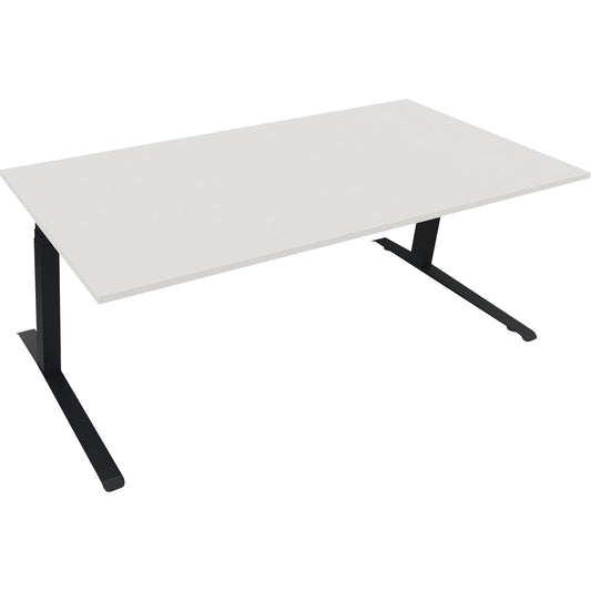 Schreibtisch all in one Maße: 2.000 x 645-1.275 x 900 mm (B x H x T) Holz diamant weiß