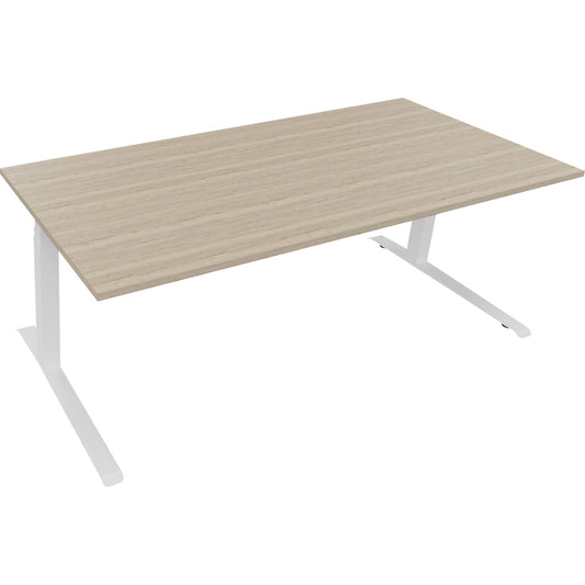 Schreibtisch all in one Maße: 2.000 x 645-1.275 x 900 mm (B x H x T) Holz eiche natur