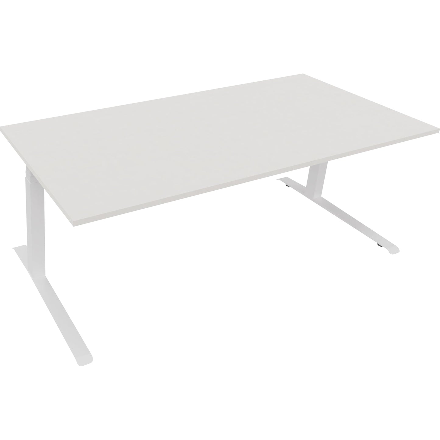 Schreibtisch all in one Maße: 2.000 x 645-1.275 x 900 mm (B x H x T) Holz diamant weiß