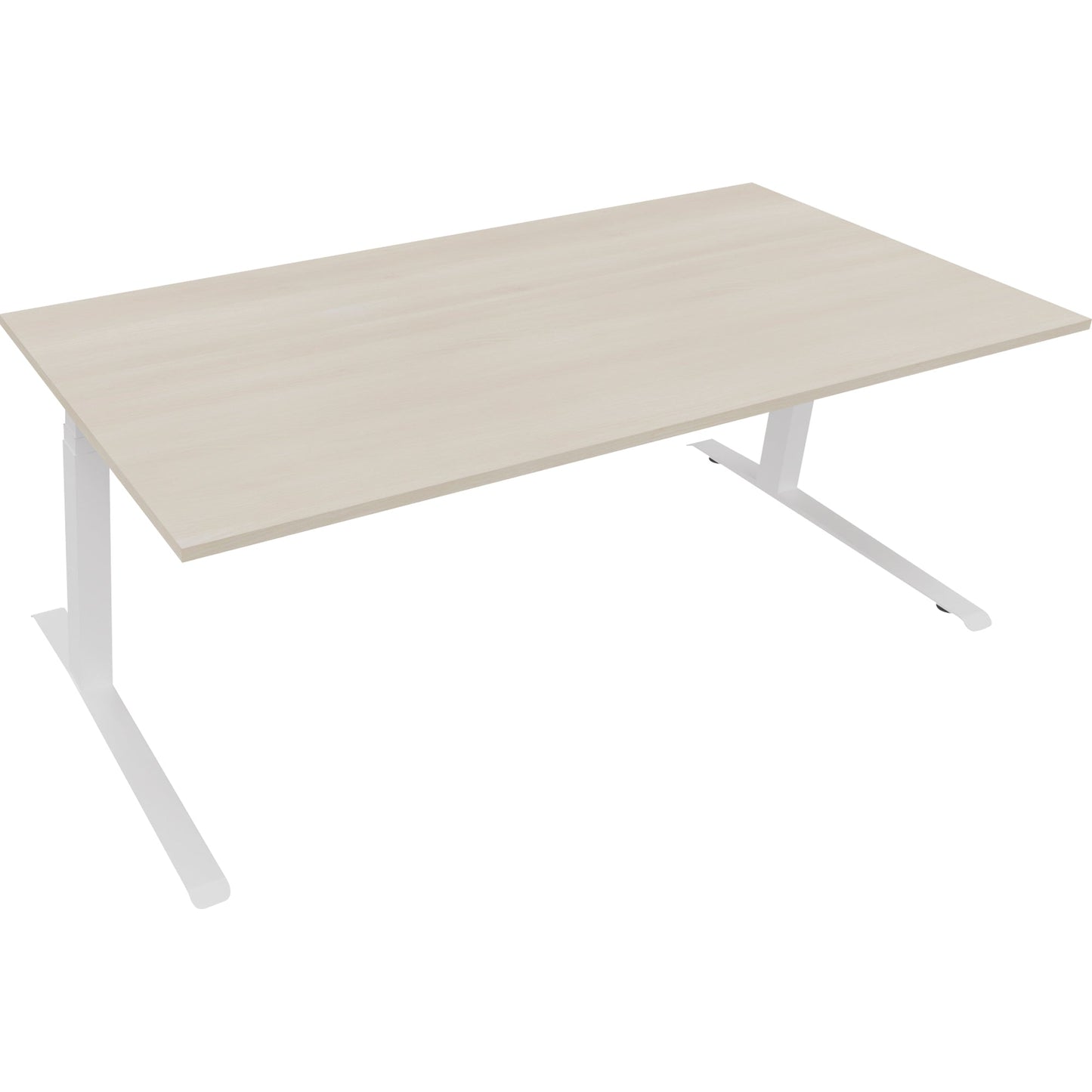 Schreibtisch all in one Maße: 2.000 x 645-1.275 x 900 mm (B x H x T) Holz akazie hell