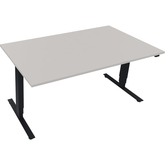Schreibtisch Move 2.0 Maße: 1.600 x 625-1.285 x 900 mm (B x H x H x T) Holz lichtgrau