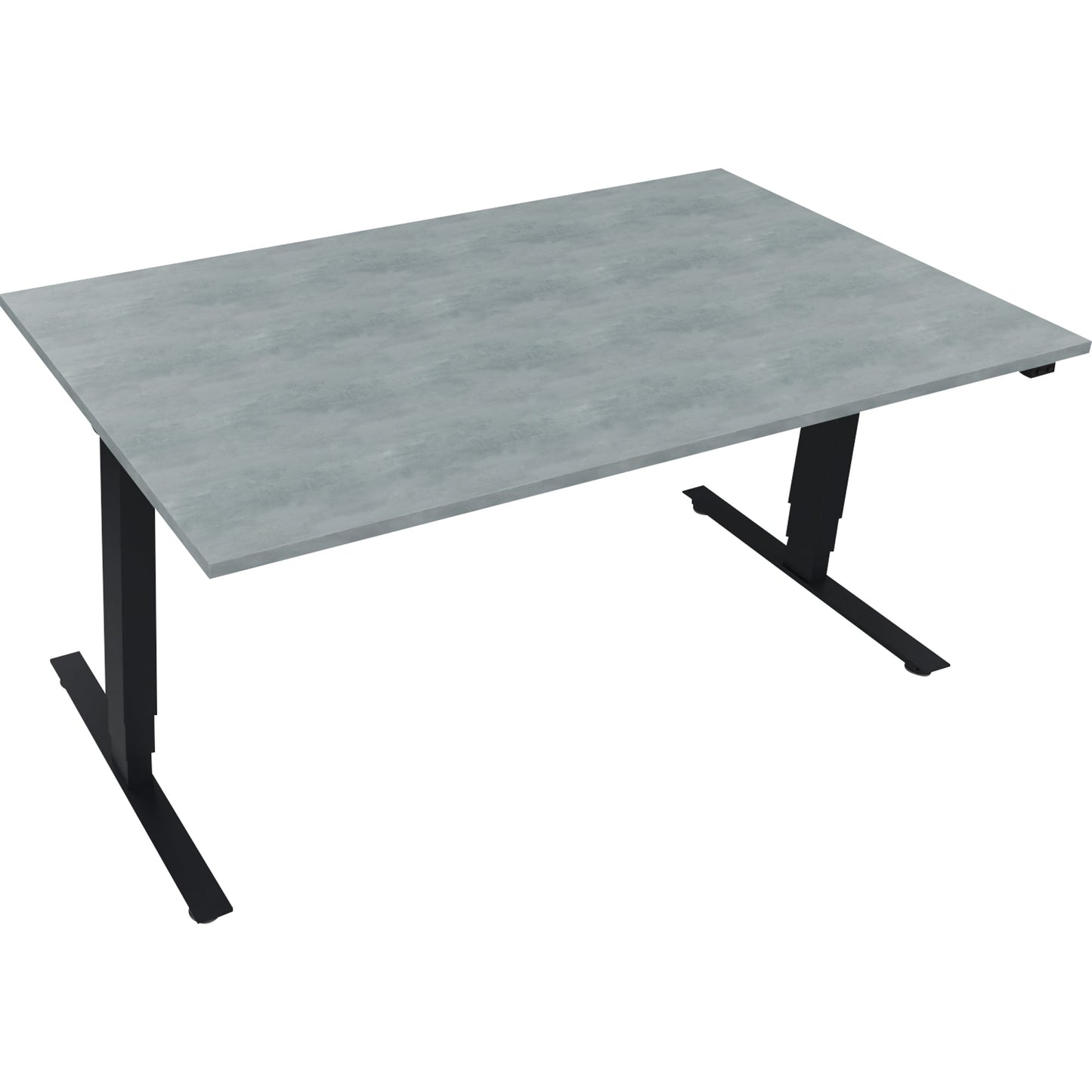 Schreibtisch Move 2.0 Maße: 1.600 x 625-1.285 x 900 mm (B x H x H x T) Holz beton hell