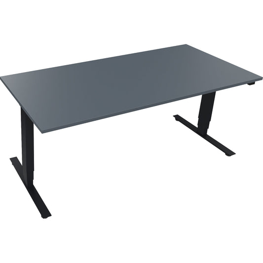 Schreibtisch Maße: 1.800 x 625-1.285 x 800 mm (B x H x T) Holz lavagrau