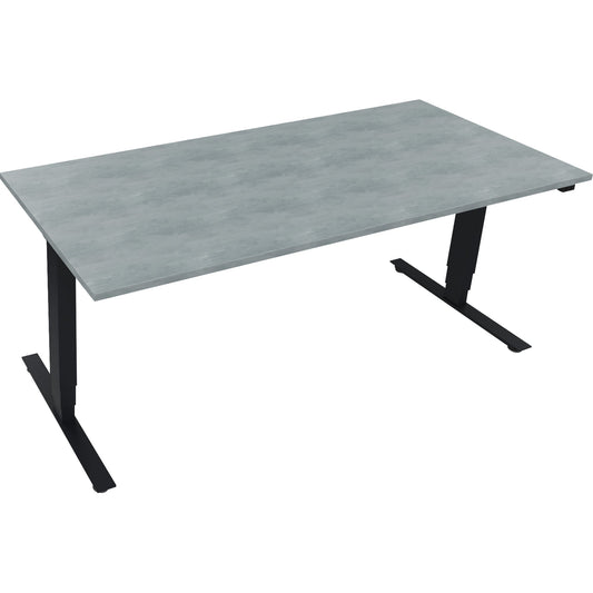 Schreibtisch Maße: 1.800 x 625-1.285 x 800 mm (B x H x T) Holz beton hell