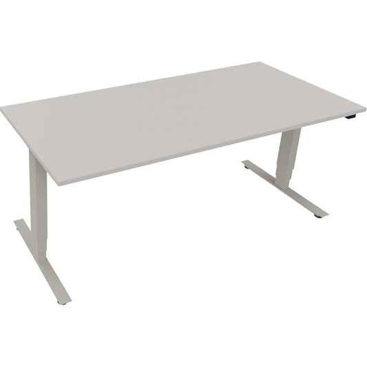 Schreibtisch Maße: 1.800 x 625-1.285 x 800 mm (B x H x T) Holz lichtgrau