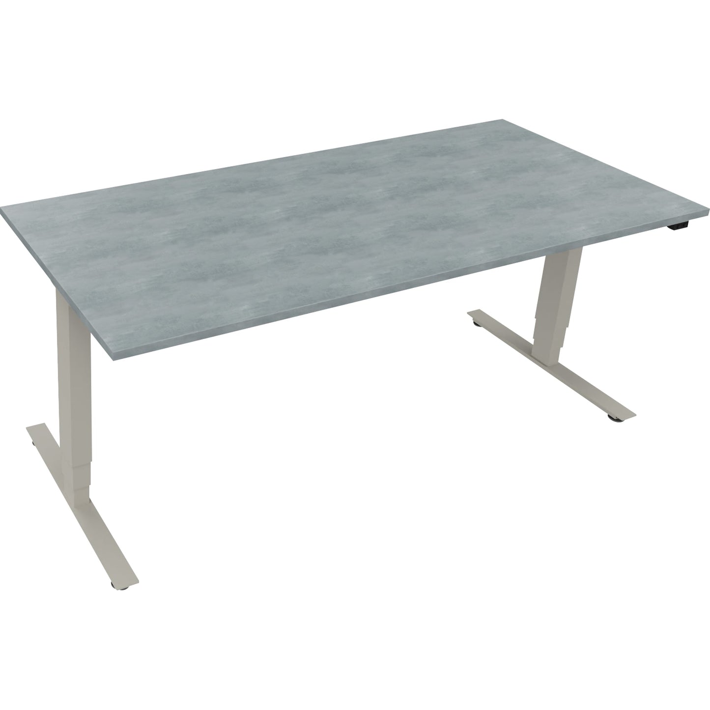 Schreibtisch Maße: 1.800 x 625-1.285 x 800 mm (B x H x T) Holz beton hell