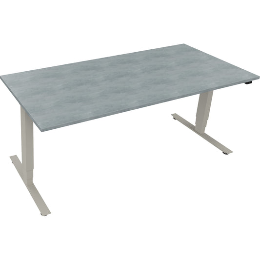 Schreibtisch Maße: 1.800 x 625-1.285 x 800 mm (B x H x T) Holz beton hell