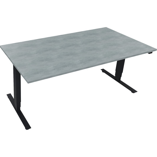 Schreibtisch Maße: 1.800 x 625-1.285 x 900 mm (B x H x T) Holz beton hell