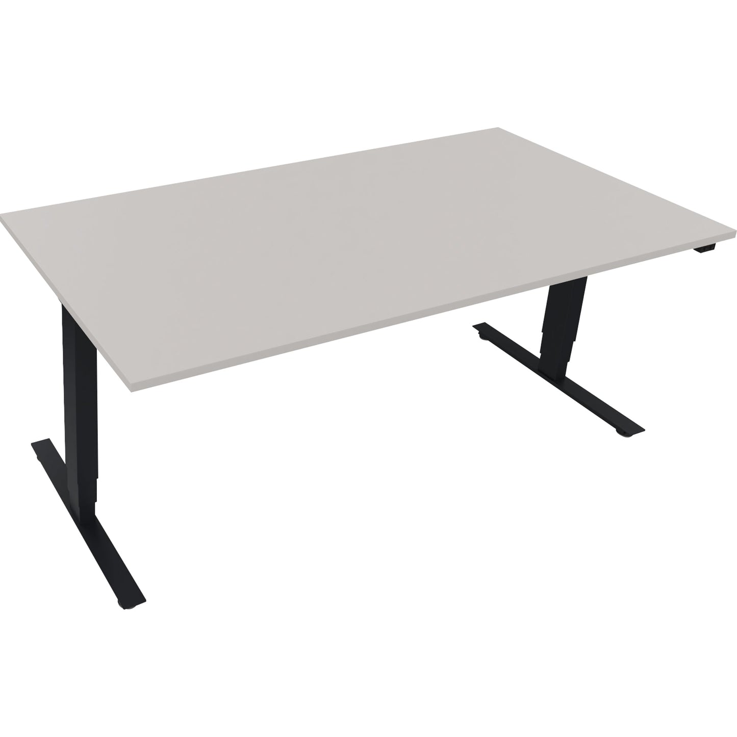 Schreibtisch Maße: 1.800 x 625-1.285 x 900 mm (B x H x T) Holz lichtgrau