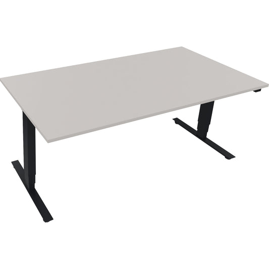 Schreibtisch Maße: 1.800 x 625-1.285 x 900 mm (B x H x T) Holz lichtgrau
