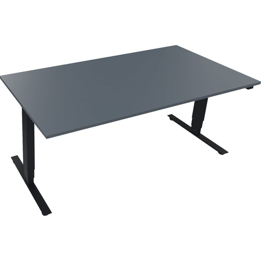 Schreibtisch Maße: 1.800 x 625-1.285 x 900 mm (B x H x T) Holz lavagrau