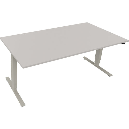 Schreibtisch Maße: 1.800 x 625-1.285 x 900 mm (B x H x T) Holz lichtgrau
