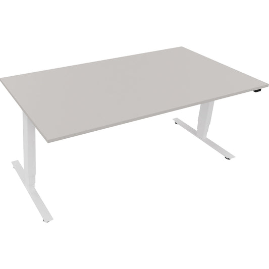 Schreibtisch Maße: 1.800 x 625-1.285 x 900 mm (B x H x T) Holz lichtgrau