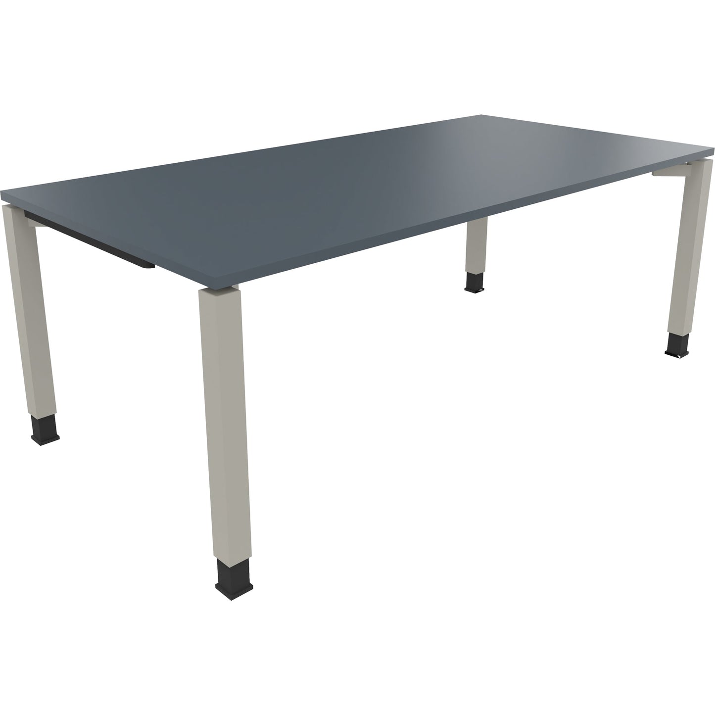 Schreibtisch all in one Maße: 2.000 x 680-820 x 1.000 mm (B x H x T) Holz lavagrau