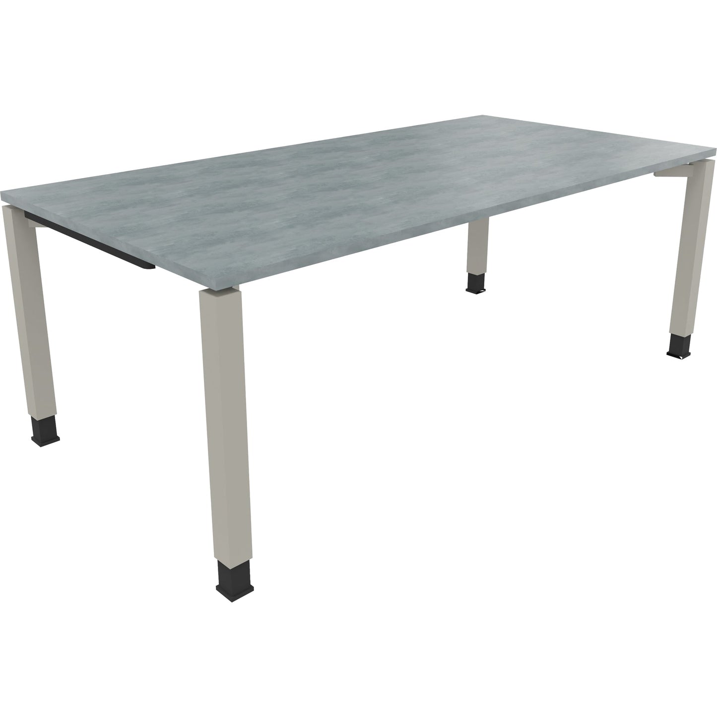 Schreibtisch all in one Maße: 2.000 x 680-820 x 1.000 mm (B x H x T) Holz beton hell