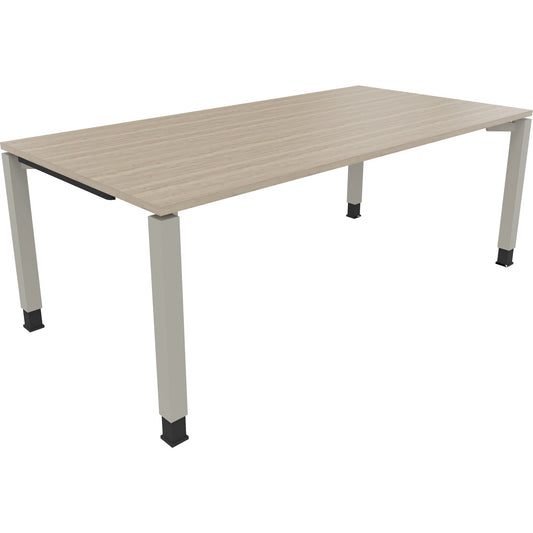 Schreibtisch all in one Maße: 2.000 x 680-820 x 1.000 mm (B x H x T) Holz eiche natur