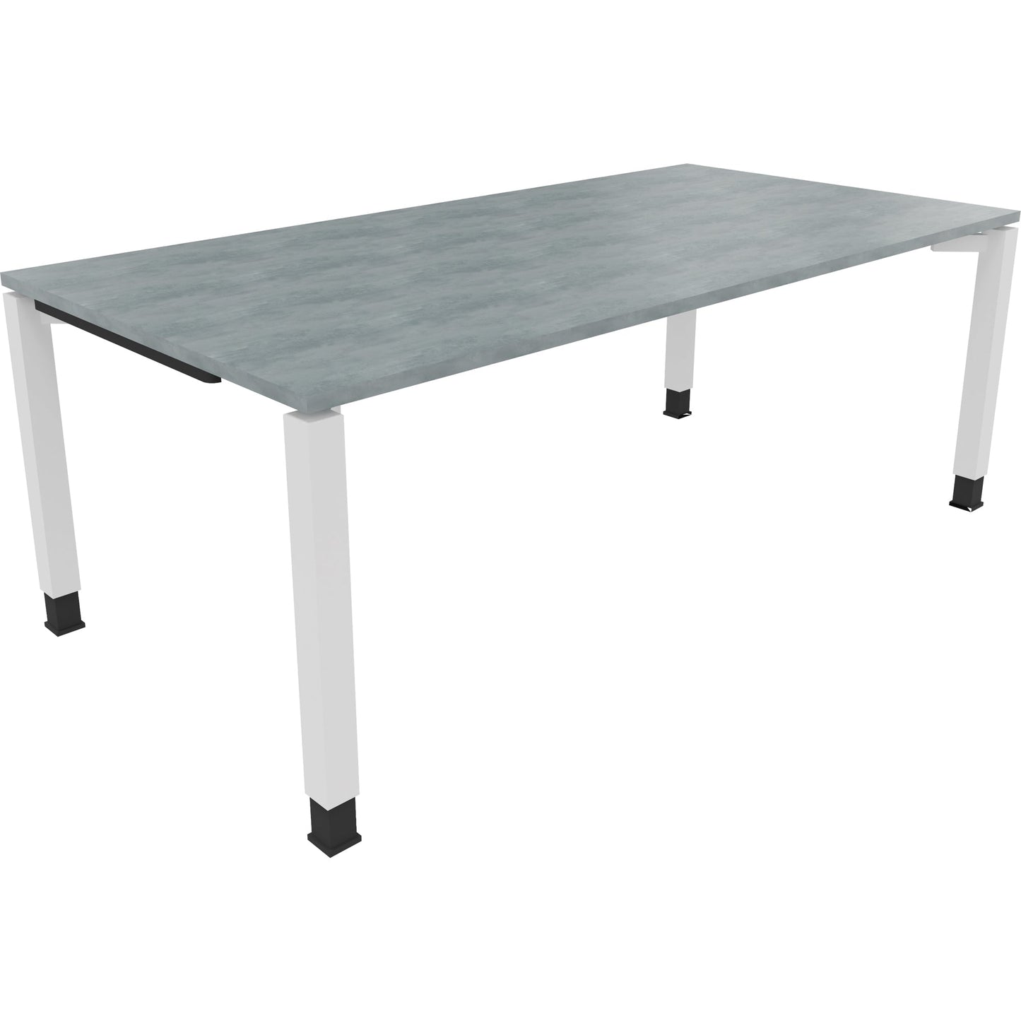 Schreibtisch all in one Maße: 2.000 x 680-820 x 1.000 mm (B x H x T) Holz beton hell