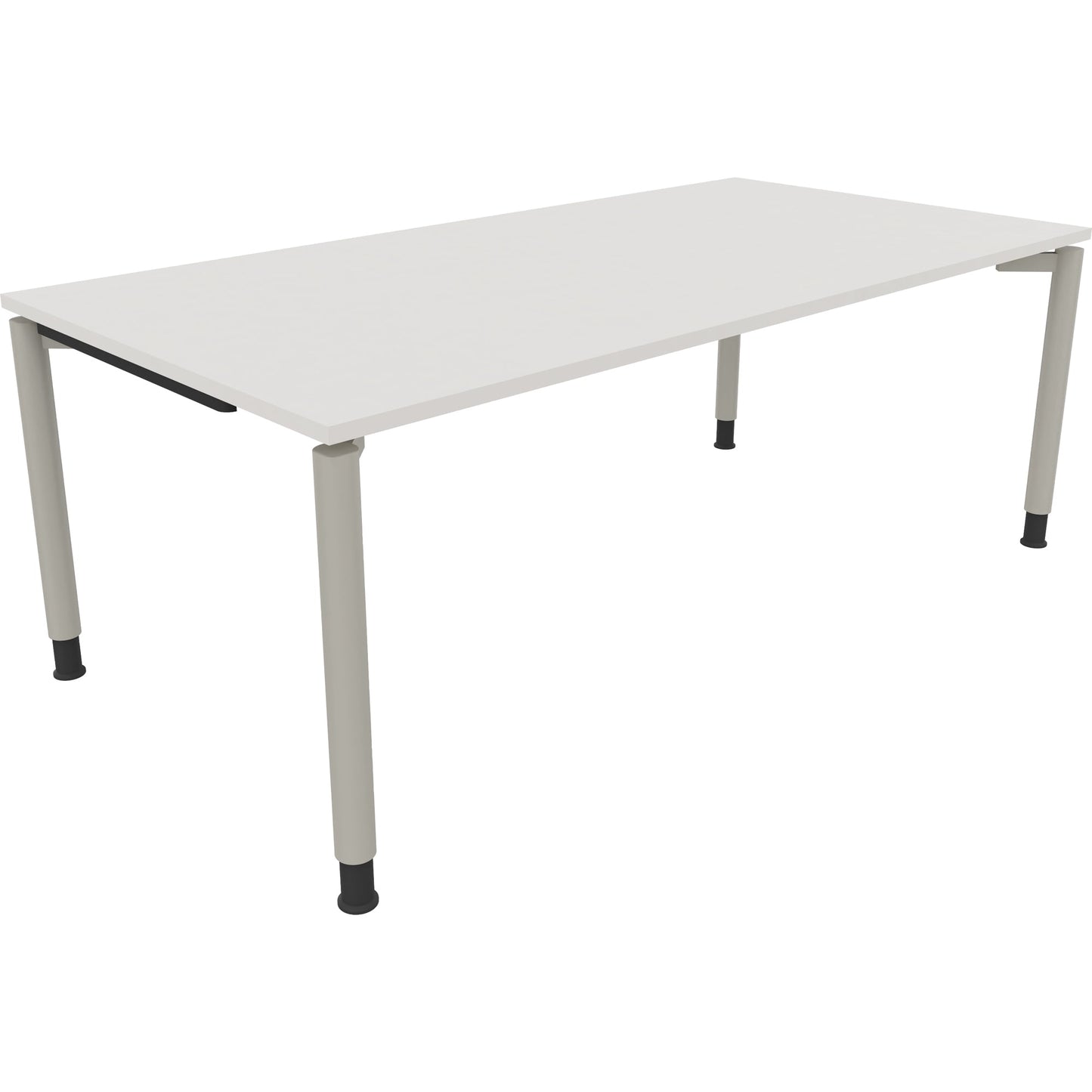Schreibtisch all in one Maße: 2.000 x 680-820 x 1.000 mm (B x H x T) Holz diamantweiß