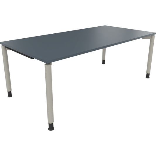 Schreibtisch all in one Maße: 2.000 x 680-820 x 1.000 mm (B x H x T) Holz lavagrau