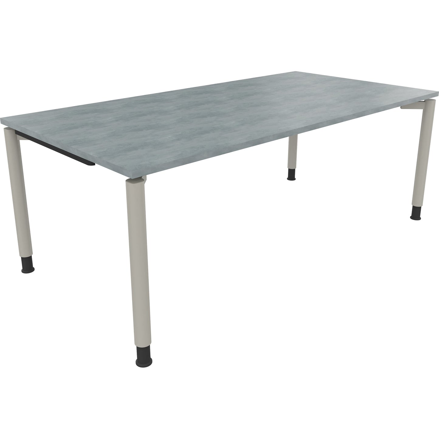 Schreibtisch all in one Maße: 2.000 x 680-820 x 1.000 mm (B x H x T) Holz beton hell