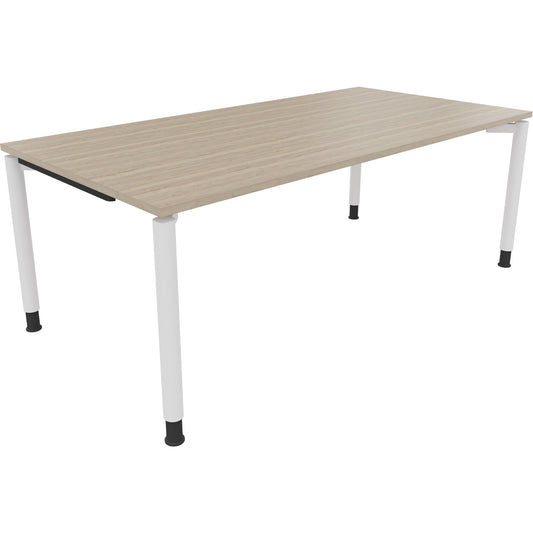 Schreibtisch all in one Maße: 2.000 x 680-820 x 1.000 mm (B x H x T) Holz eiche natur