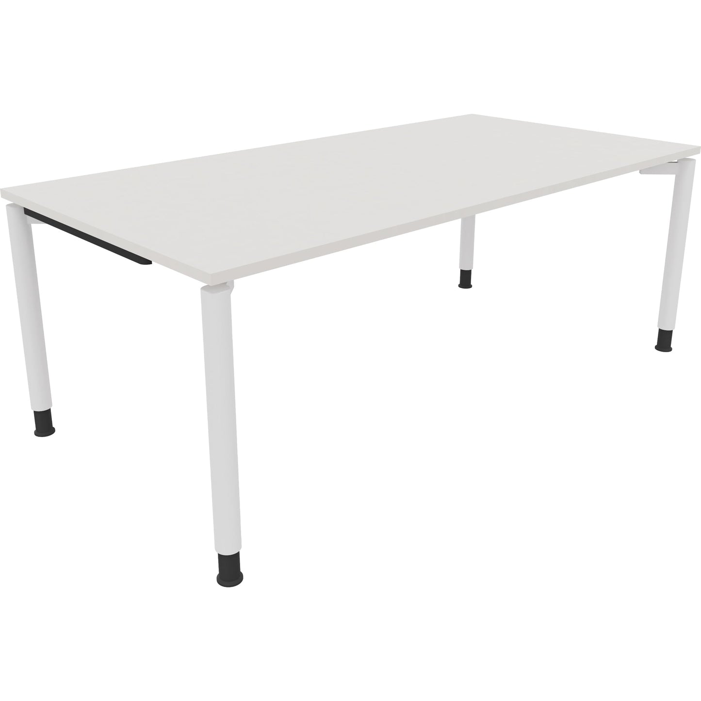 Schreibtisch all in one Maße: 2.000 x 680-820 x 1.000 mm (B x H x T) Holz diamantweiß