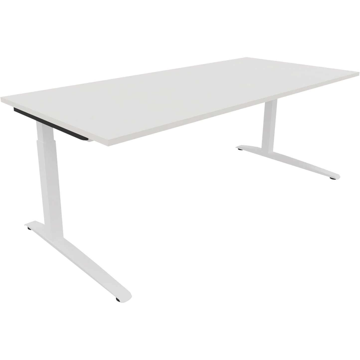 Schreibtisch all in one Maße: 2.000 x 650-850 x 900 mm (B x H x T) Holz diamantweiß